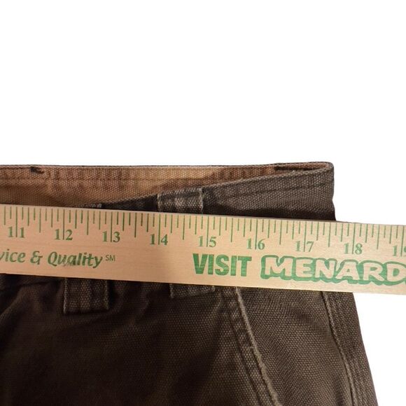 Duluth Trading Jeans Mens 36×32 Brown Carpenter Work Canvass worn workwear - Picture 9 of 9
